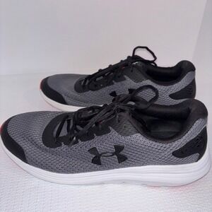 Under Armour Mens Surge 2 Running Shoes Gray Black Sneakers Athletic Lightweight